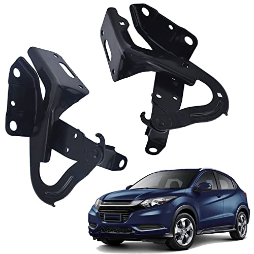 2Pcs Hood Hinge Set Steel Black Replacement for 2016-2021 HR-V HO1236141 HO1236142 60120T7WA01ZZ 60170T7WA01ZZ