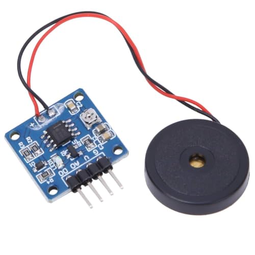 2 PCS Vibration Switch Sensor Module, Piezoelectric Vibration Tapping Sensor Module Vibration Switch Module Vibration Sensor Module used in combination 5.0V DC AD/DO (2)