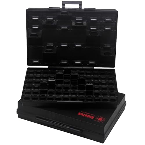 AideTek 2PCS BOXALL96AS ESD safe SMD parts box w/96 bins anti-statics Organizer Component Box - style: 2BOXALL96AS