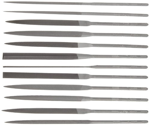 Crescent Nicholson 12 Piece 6-1/4" 2 Cut Swiss File Set | T37761 - size: 6-1/4", style: 2 Cut