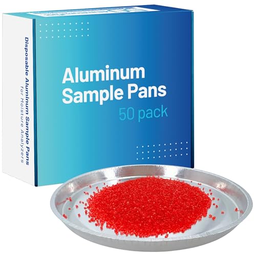 Aluminum Sample Pans for Moisture Analyzer, 90mm Disposable Dish, 50 Pack