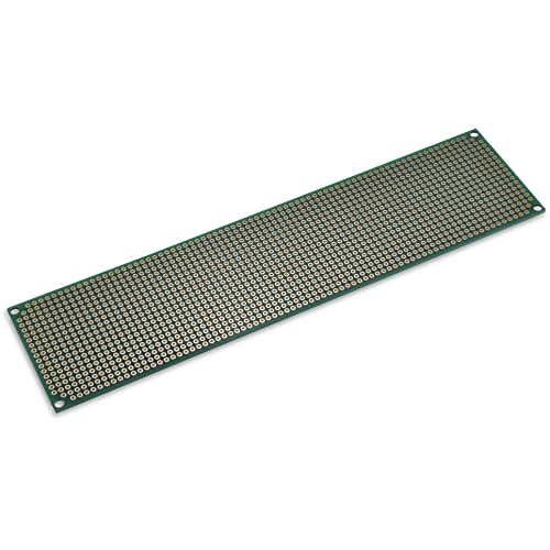 Double Sided ENIG Perf Board, PCB Board, Electronic Circuit Board for DIY Prototype Circuit, FR4, Plated Through Hole Solder Prototype Board, ST-PERF (2" x 8") - style: 2" x 8"