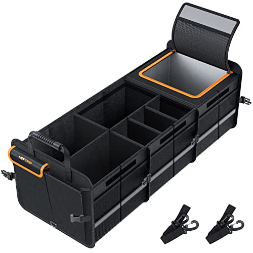 HEYTRIP Large Trunk Organizer with Built-in Leakproof Cooler Bag, Black - color: Black