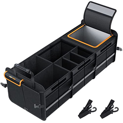 HEYTRIP Large Trunk Organizer with Built-in Leakproof Cooler Bag, Black - color: Black