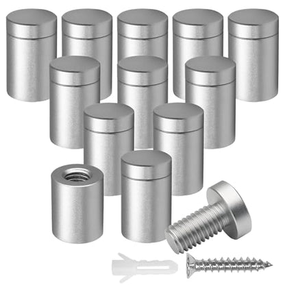 Luomorgo Aluminum Standoff Screws, 5/8" x 3/4", Silver, 12 Pcs - color: Silver, size: 5/8" x 3/4"