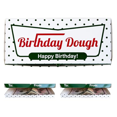 Birthday Dough Money Gift Box – Funny Cash Holder, Gift Card Envelope Alternative, Gag Gift Box for Friends, Women, Men, Birthday Gifts - 2 Pack - color: 2 Pack Birthday1