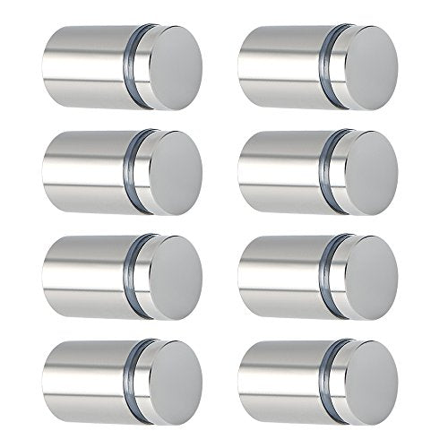 Alise 3/4"x1" Sign Standoff Screws, Wall Mount Glass Standoff, Brushed 8Pcs - color: Brushed Nickel, size: (8P)19x25mm
