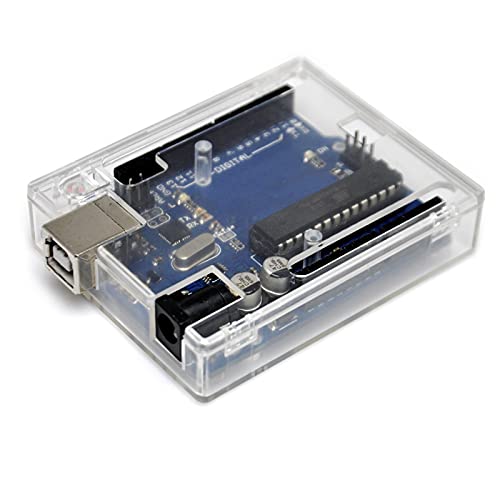 Gikfun UNO R3 R4 Case Transparent Clear Computer Box Compatible with Arduino UNO R3 R4 EK1655