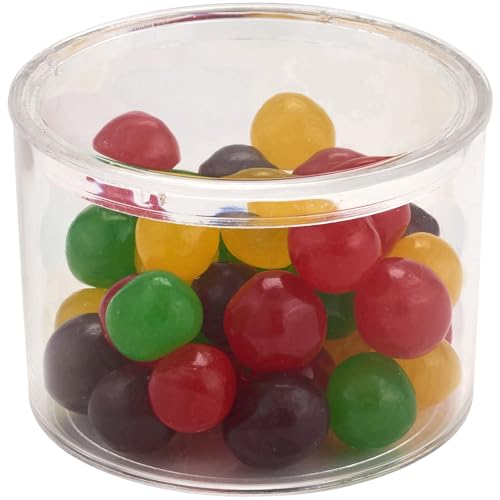 Pioneer Plastics 002C Clear Extra Small Round Plastic Container, 2" W x 1.4375" H, Pack of 4
