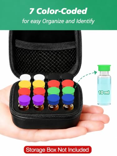 10ml & 30ml Vial Caps, Silicone Peptide Vial Covers, 35 Pack, 7 Colors - color: 5ml_35pcs