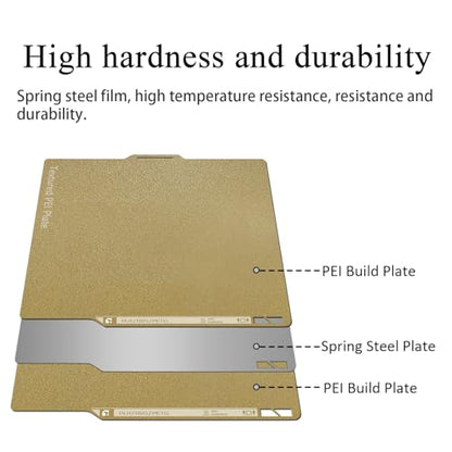 P2S Textured Build Plate with QR Code for P2S/X2D/P1S/P1P/A1/X1C - color: Gold-QR