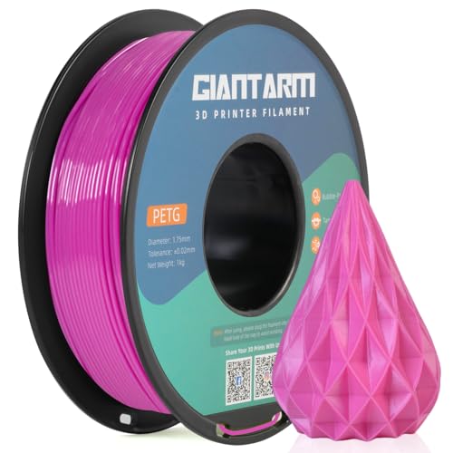 GIANTARM PETG Filament 1.75mm for 3D Printer, 1KG, Pink - color: Pink