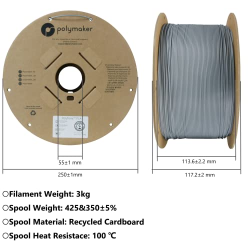 Polymaker Matte PLA Filament 1.75mm, 3kg, Lava Red - color: Matte Pla - 1.75mm Matte Lava Red (Hex Code: #Ed2f2e), size: 3kg