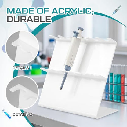 Laboratory Pipette Stand 6 Place Pipettor Holder, Stable Z Shaped - style: Z Shaped, Hold 6 Pipettors