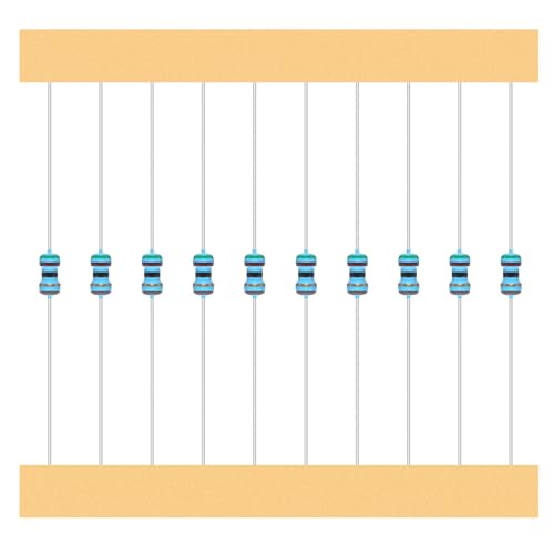 1/8W Metal Film Resistor Kit from 1 Ohm to 6.8M Ohm 48Values 1/8 Watt 1% Resistors Assortment - style: 1/8W