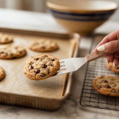 Mrs. Anderson’s Baking Mini Flexible Brownie Cookie Spatula, Stainless Steel Blade with Wood Handle - size: Mini 8-Inch, Stainless Steel