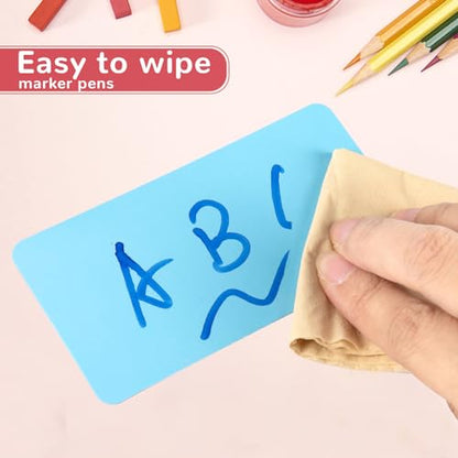 32 Pcs Dry Erase Magnetic Labels, 4.2" x 2.1" 8 Colors - color: Rainbow, size: 4.2 x 2.1 Inch