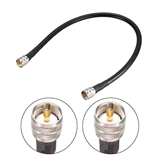 uxcell UHF Male PL-259 to UHF Male PL-259 Low Loss RG213 Coax Jumper Cable 0.46M/1.5Ft - size: 1.5 Feet
