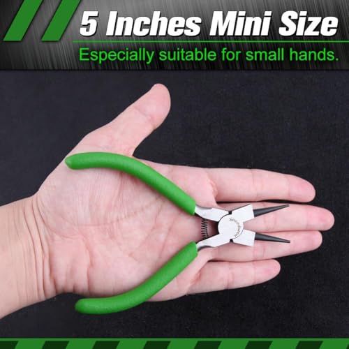 SPEEDWOX 4.5" Mini Round Nose Pliers, Thin Jaw Wire Looping for Jewelry - style: Round Nose Pliers