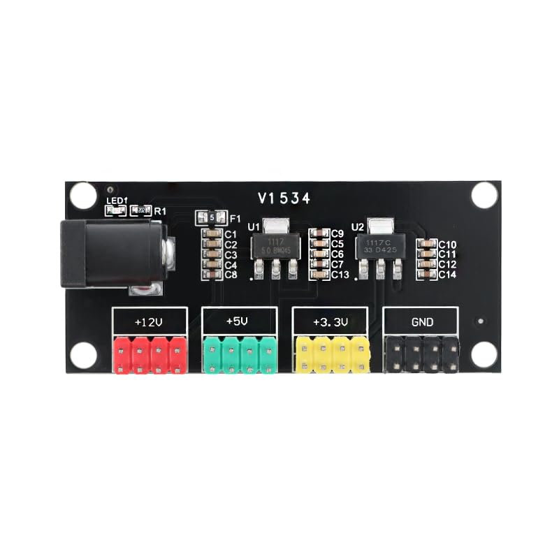 5Pcs Power Module 3.3V 5V 12V Multi-Output Voltage Conversion Module DC-DC Converter 12V to 3.3V/5V/12V Electronic Power Board