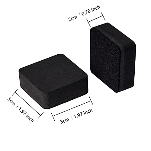 Favourde 48 Pack Magnetic Whiteboard Dry Erase Erasers for Classroom School - color: Black