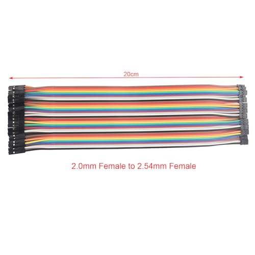 ZDE 200PCS 20cm 7.87inch Breadboard Jumper Wires Dupont Wires Female to Female, Male to Female, Male to Male, 2.0mm to 2.54mm, 2.0mm to 2.0mm Ribbon Cables Compatible with Arduino and Raspberry Pi - size: 20cm/7.87inch, style: 200pcs Assorted