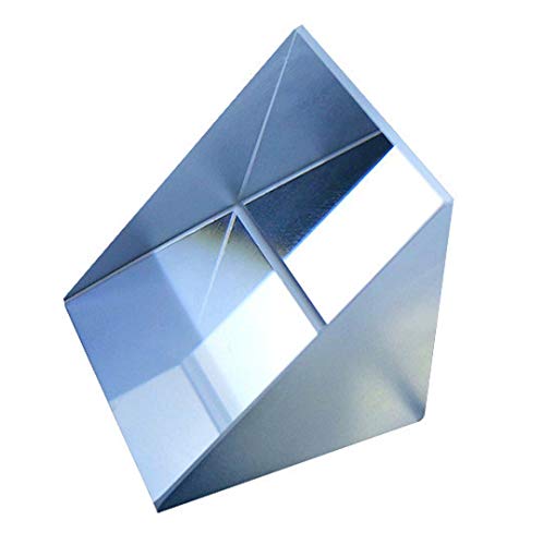 25 mm Glass Right Angle Triangle Prism, Coated Reflecting Prism, Right Angle Prism Mirror, Component for Precision Optical Instruments - size: 25 mm x 25 mm x 25 mm