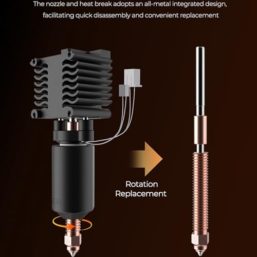 Creality Hi Hotend Ceramic Heating Block Kit, 3D Printer 300℃ High Temperature Resistance Heating Block Kit with Heat Sink and Quick Swap Nozzle for Hi Combo - style: Hi