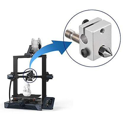 3D Printer Nozzles Hardened Steel Nozzles Extruder MK8 0.2mm, 0.3mm, 0.4mm, 0.5mm, 0.6mm, 0.8mm, 1.0mm for CR-8/CR-10/Ender 3/Ender 3S/5/6 and so on