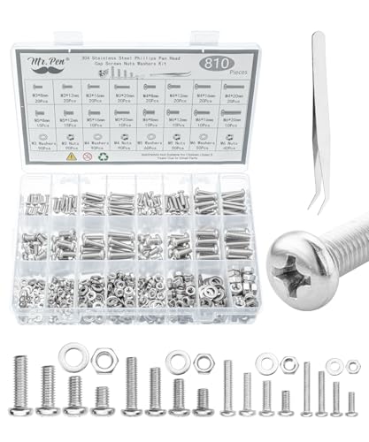 Mr. Pen- Nuts and Bolts Assortment Kit, 810 pcs