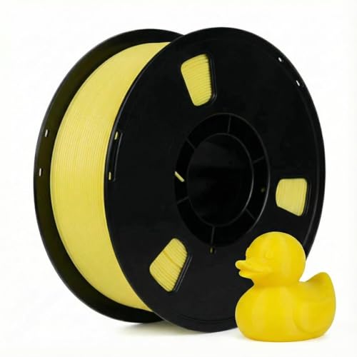 Matte PLA + 3D Printer Filament,PLA + Filament 1.75mm, Neatly Wound 3D Printing Filament 1.75mm, Dimensional Accuracy +/- 0.02 mm, Fit Most FDM 3D Printers, 1kg Spool (2.2lbs) (Yellow) - color: Yellow