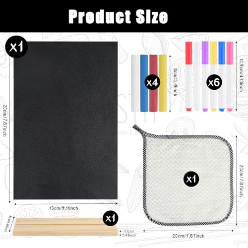 1 Pack Chalkboard 5.1x7.9 inch Small Chalkboard Sign with Wood Base Double-Sided Message Boards Menu Chalk Board Stand for Kitchen Wedding Bar Restaurant - color: Black-1, size: 5"W x 7.9"H