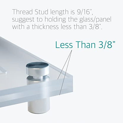 1/2 x 1-5/8 Inch Standoff Screws for Acrylic - Lantee Stainless Steel Glass Sign Standoff Mounts Hardware Bolts (12 x 40mm, 20 Pcs) - color: Silver, size: 1/2" x 1-5/8" / 12 x 40mm
