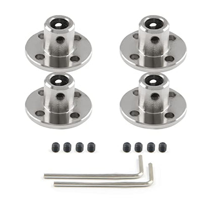6mm Flange Shaft Coupling, 4 PCS - size: 6mm, style: 4PC