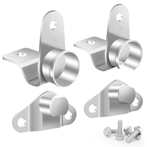 Tailgate Hinge Kit for 1999-2007 Chevy Silverado GMC Sierra 1500 2500 3500 - color: Silver