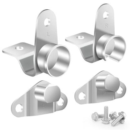 Tailgate Hinge Kit for 1999-2007 Chevy Silverado GMC Sierra 1500 2500 3500 - color: Silver