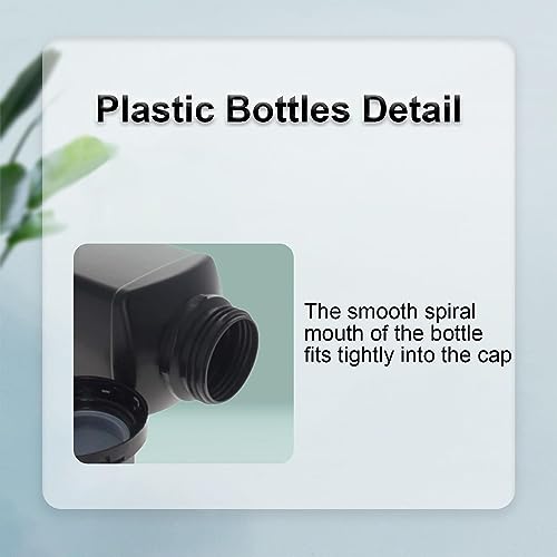 Heyiarbeit 2pcs Plastic Lab Chemical Reagent Bottle 1000ml/34oz Wide Mouth Sample Sealing Liquid Storage Container Black Cap - size: 1000ml (2pcs)