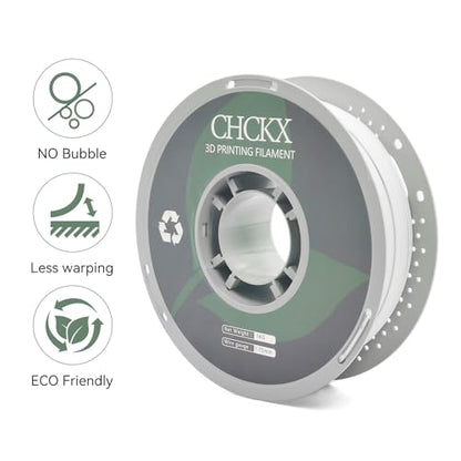 Matte PETG 3D Printer Filament 1.75mm, +/-0.02mm Tolerance, 1kg Spool(2.2lbs), White - color: Matte White, size: PETG