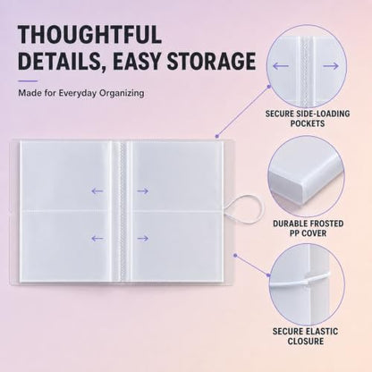 4x6 Index Card Holder Organizer and Photo Storage Album - size: 4x6