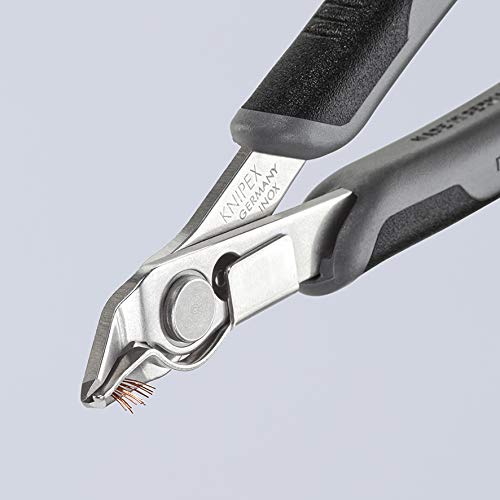 KNIPEX - 78 13 125 ESD Tools - Electronics Super-Knips, INOX Steel, ESD (7813125ESD), 5-Inch with Lead Catcher - size: 5-Inch with Lead Catcher