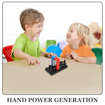 Hand Crank Generator Dc Electric Motor Kit for Stem Science Experiments DC Electrical Motor Assemble Kit Physics Education Tool Portable Emergency Power Generator for School Labs and Learning DIY DIY