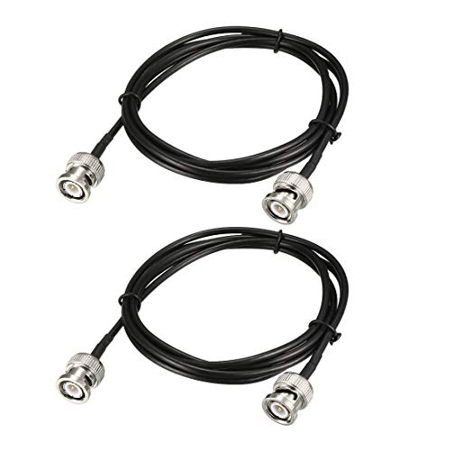uxcell BNC Male to Male Coaxial Jumper Cable 50 ohm 4 feet RG174 2pcs - size: 48 Inch