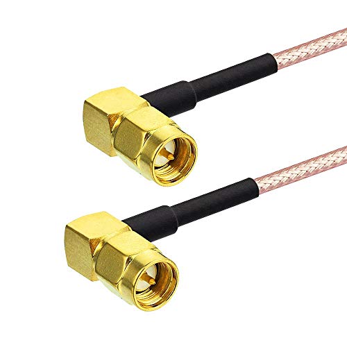 Superbat SMA Cable Extension, SMA Male to SMA Male Right Angle Connector Cable RG316 Coax Jumper 12inch for Antenna Router WiFi Cable Network Analyzer etc. 2-Pack - size: 12 in, style: Angle 2pcs