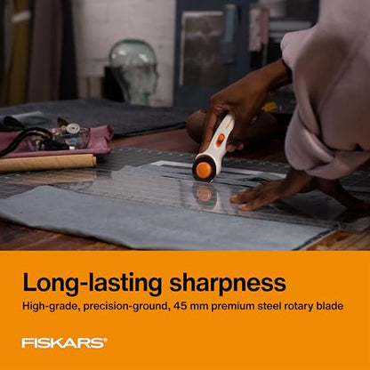 Fiskars 45mm Stick Rotary Cutter for Fabric, Arts and Crafts & Sewing - color: Premium Stick