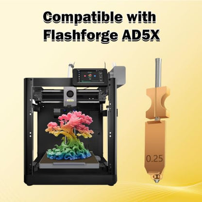 for AD5X Upgraded 0.25MM Nozzle Assembled Extruder Hotend Printhead Kit - size: 1 PCS