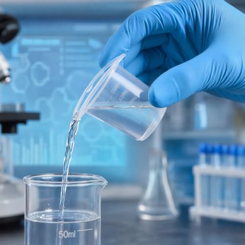 IMIKEYA 20 Pack 50 mL Plastic Graduated Measuring Beakers