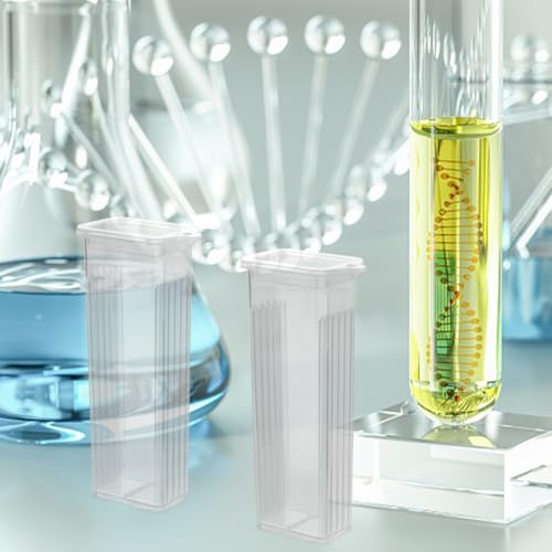 Microscope Pathological Slide Storage Case with Slotted Channels Secure Snap Closure Easy-Clean Plastic Mailer 10 Pack 3.42 X 1.06 X 0.70 in