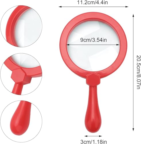 Rongon Kids Magnifying Glasses, Handheld Magnifiers, Exploration Play Reading Magnifier for Children, Children Magnifying Tools