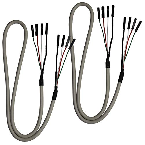 Breadboard Jumper Cables 2x4P 60CM Female to Female Dupont Cable with White PVC Shell for Arduino Raspberry PI DIY Prototyping