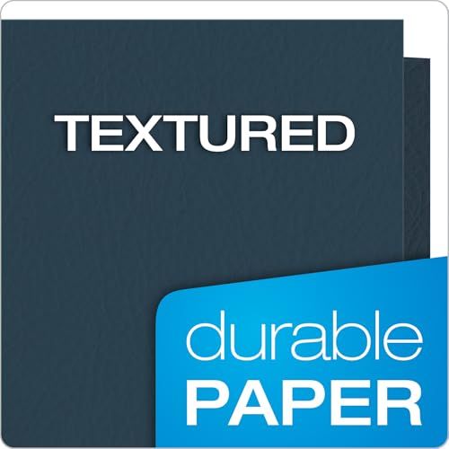 Oxford Twin-Pocket Folders, Textured Paper, Letter Size, Dark Blue, Holds 100 Sheets, Box of 25 (57538EE) - color: Dark Blue, size: 25 Count (Pack of 1)